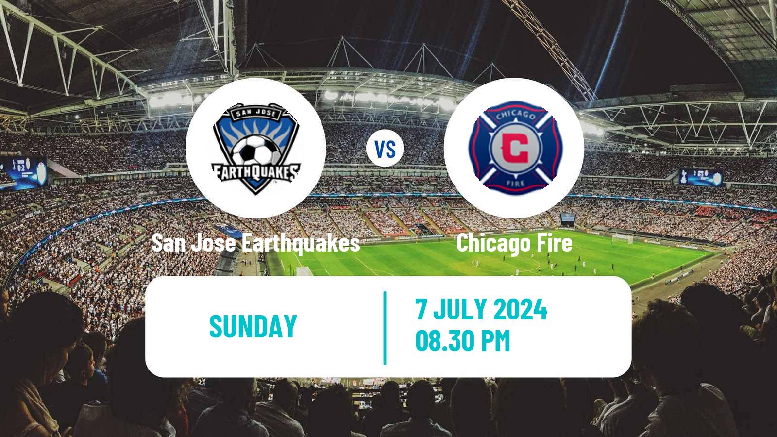 Soccer MLS San Jose Earthquakes - Chicago Fire