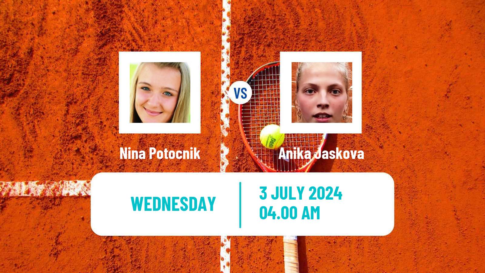 Tennis ITF W15 Mogyorod Women Nina Potocnik - Anika Jaskova
