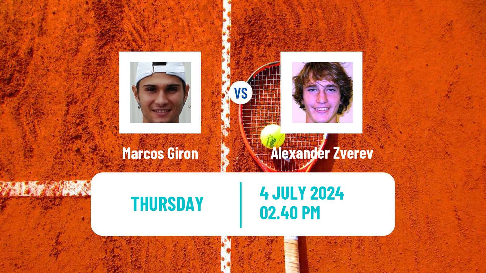 Tennis ATP Wimbledon Marcos Giron - Alexander Zverev
