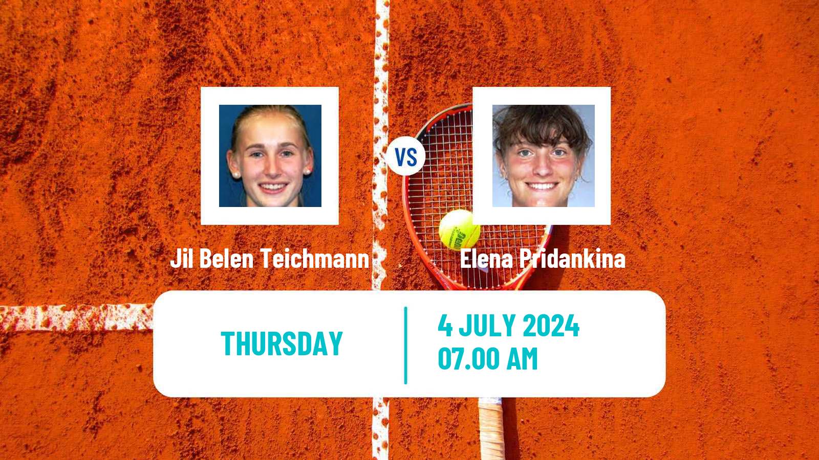 Tennis ITF W75 Montpellier Women Jil Belen Teichmann - Elena Pridankina