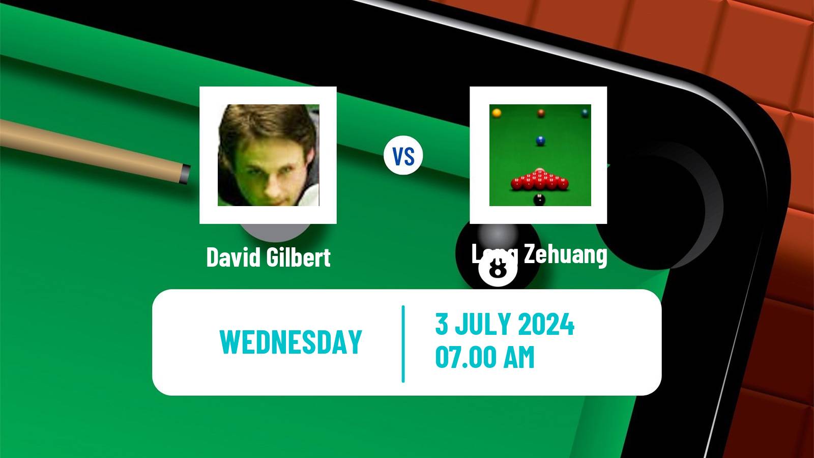 Snooker Championship League David Gilbert - Long Zehuang