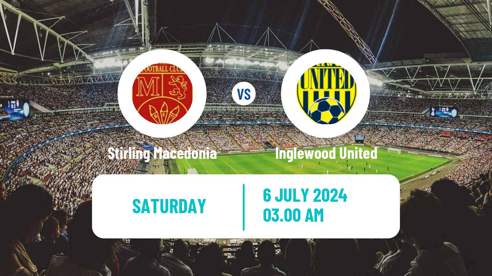 Soccer Australian NPL Western Australia Stirling Macedonia - Inglewood United