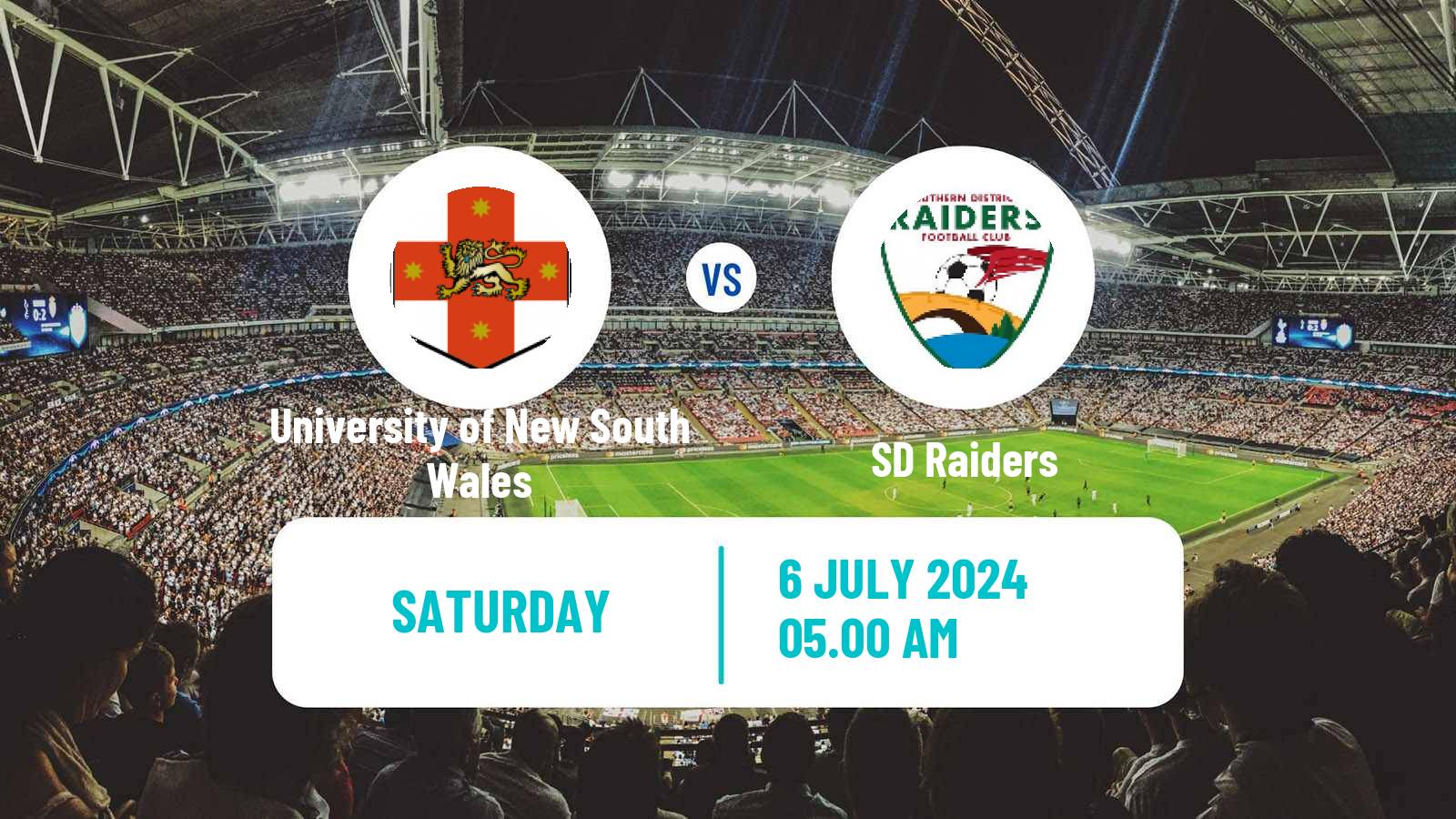 Soccer Australian NSW League One University of New South Wales - SD Raiders