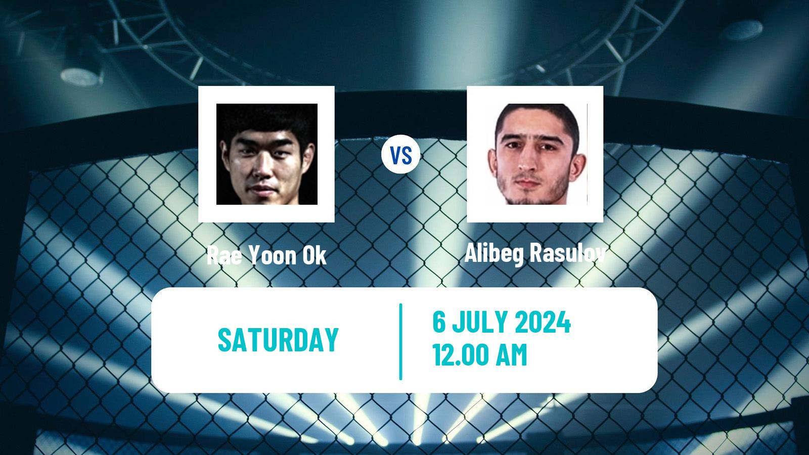 MMA Lightweight One Championship Men Rae Yoon Ok - Alibeg Rasulov