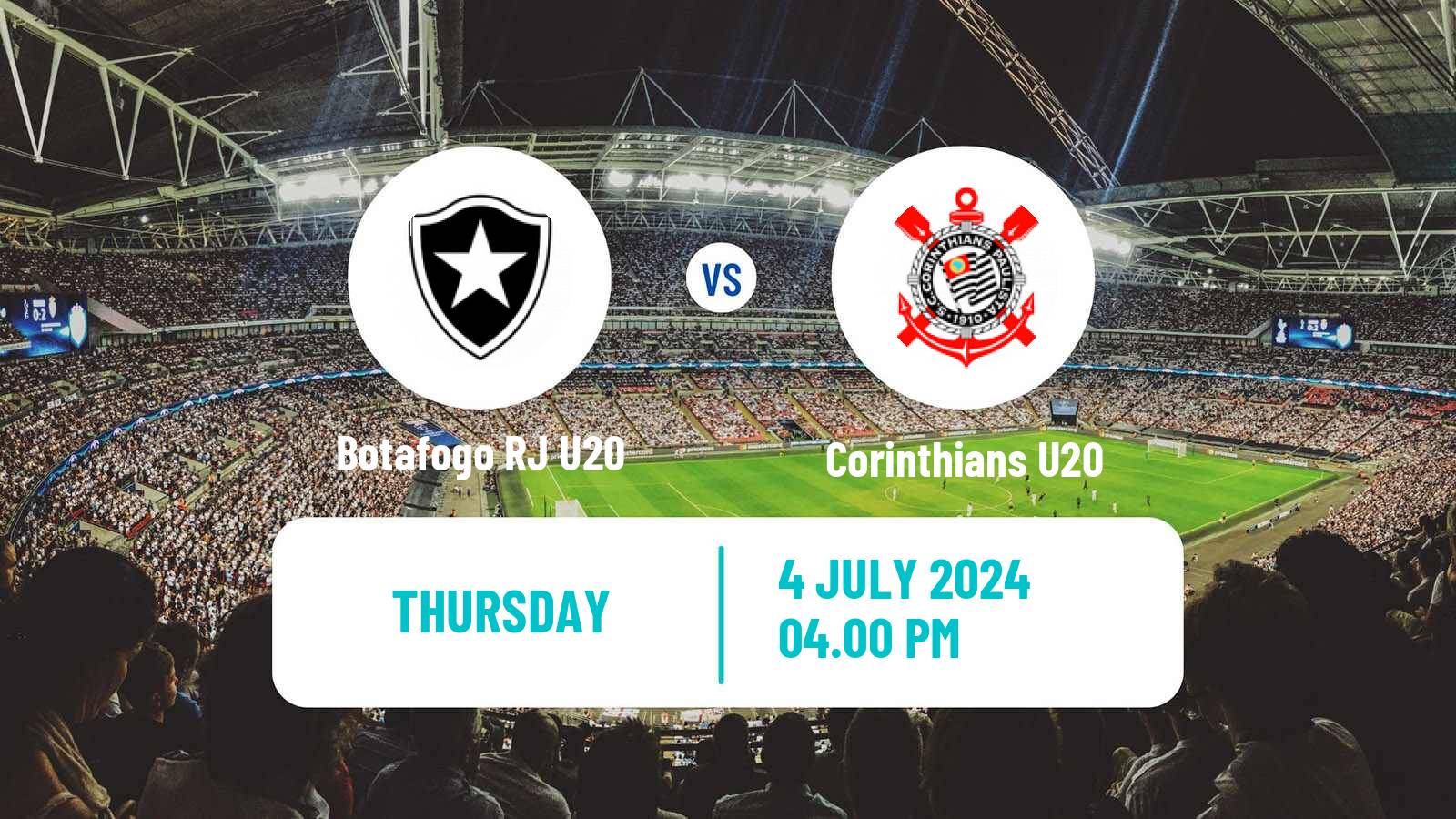 Soccer Brasileiro U20 Botafogo RJ U20 - Corinthians U20