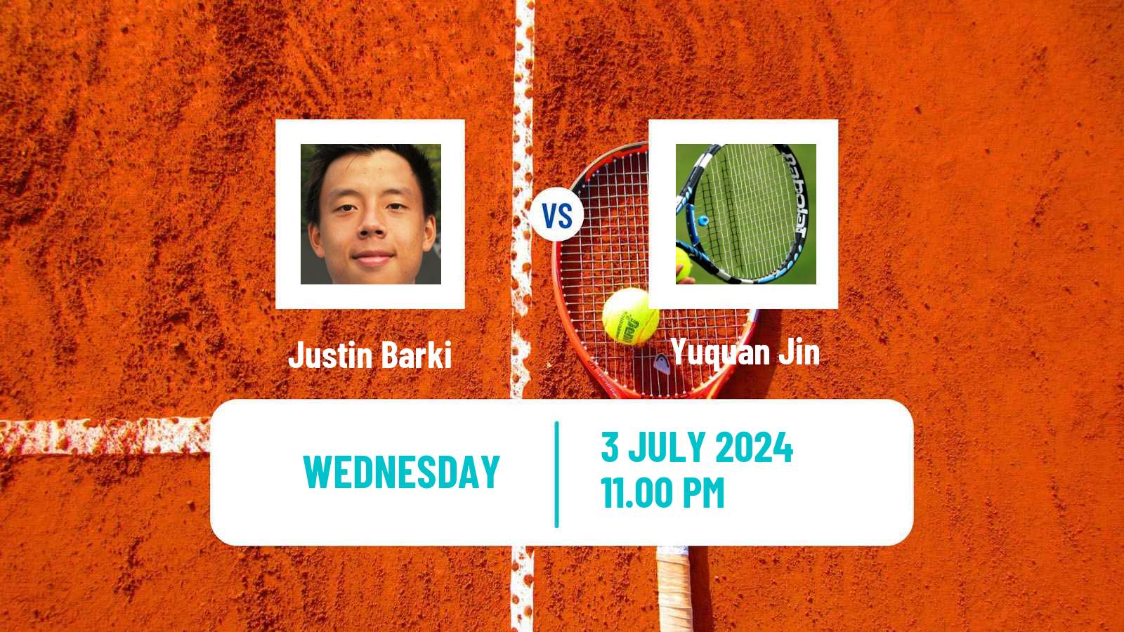 Tennis ITF M15 Tianjin 2 Men Justin Barki - Yuquan Jin