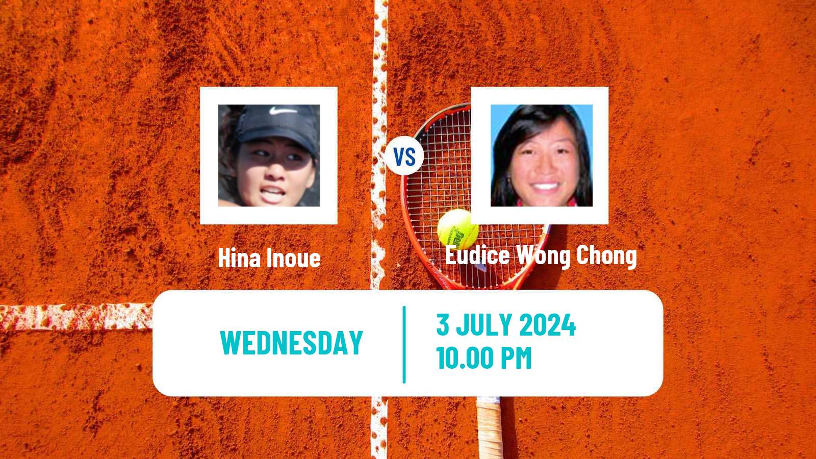 Tennis ITF W35 Hong Kong Women Hina Inoue - Eudice Wong Chong