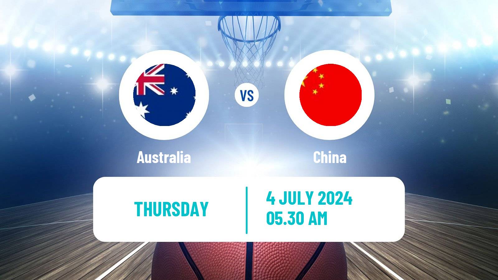 Basketball Friendly International Basketball Australia - China