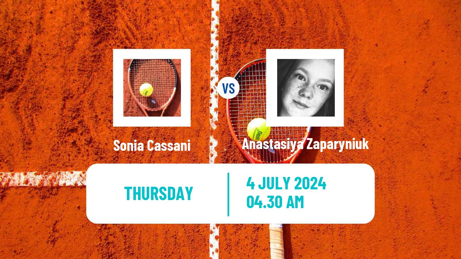 Tennis ITF W15 Kursumlijska Banja 10 Women Sonia Cassani - Anastasiya Zaparyniuk