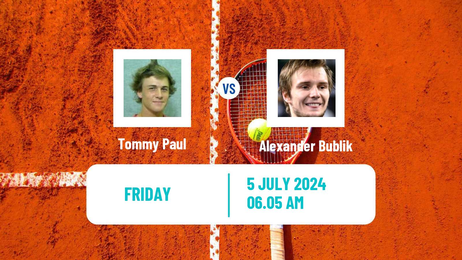 Tennis ATP Wimbledon Tommy Paul - Alexander Bublik