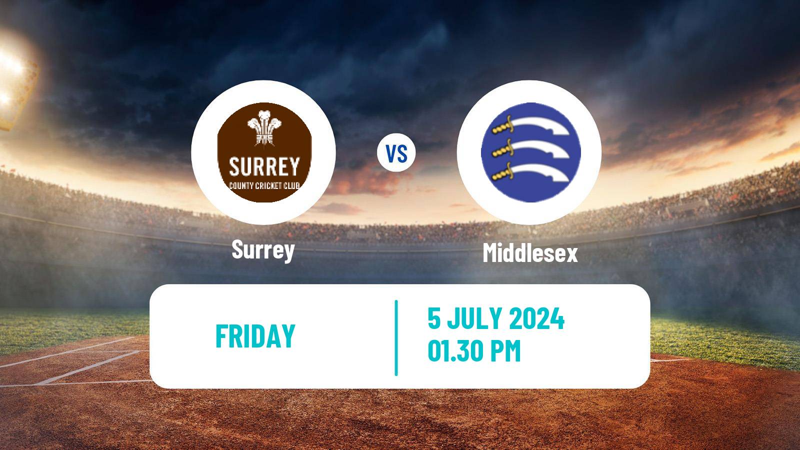 Cricket Vitality Blast Surrey - Middlesex