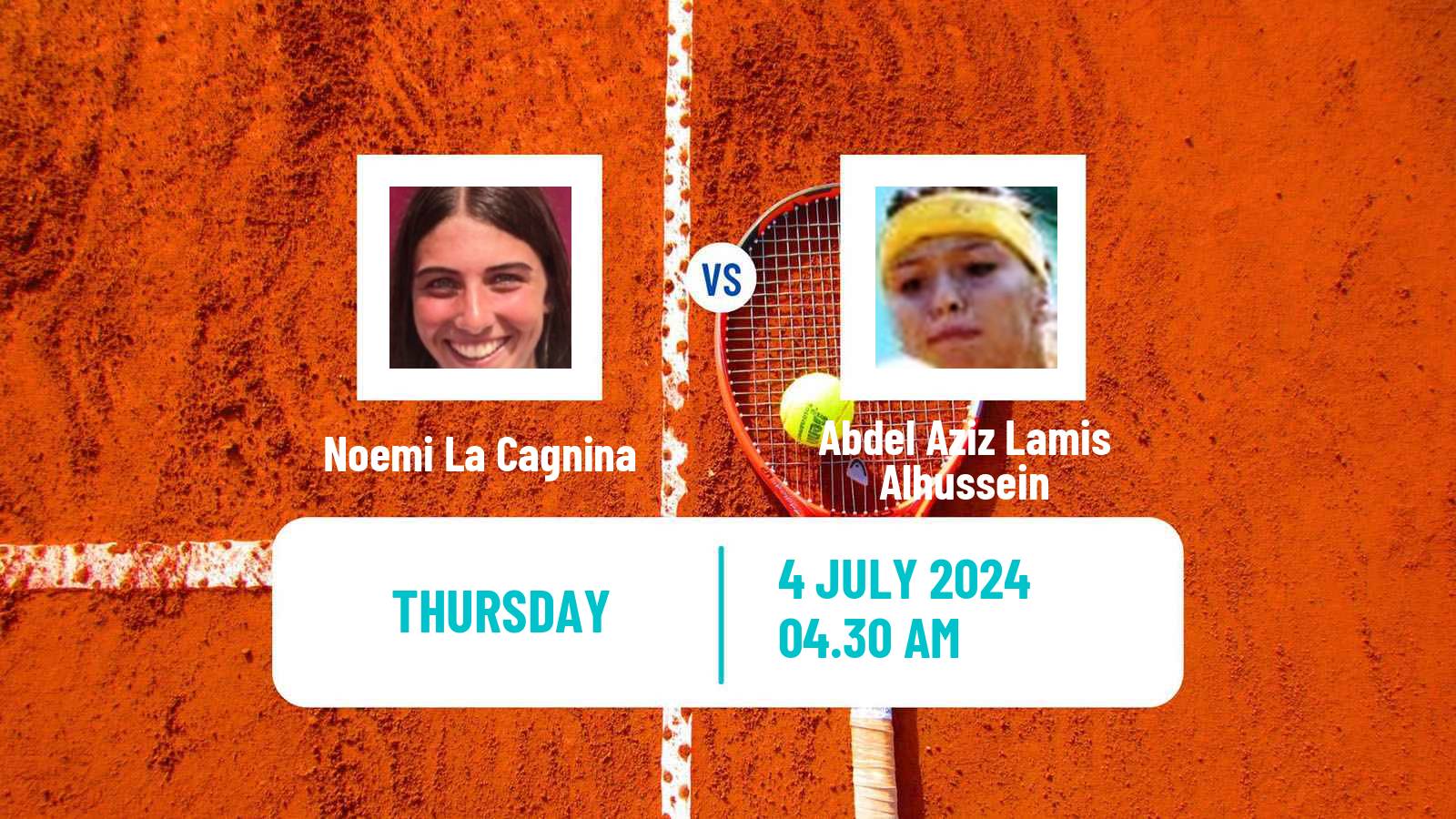 Tennis ITF W15 Monastir 25 Women Noemi La Cagnina - Abdel Aziz Lamis Alhussein
