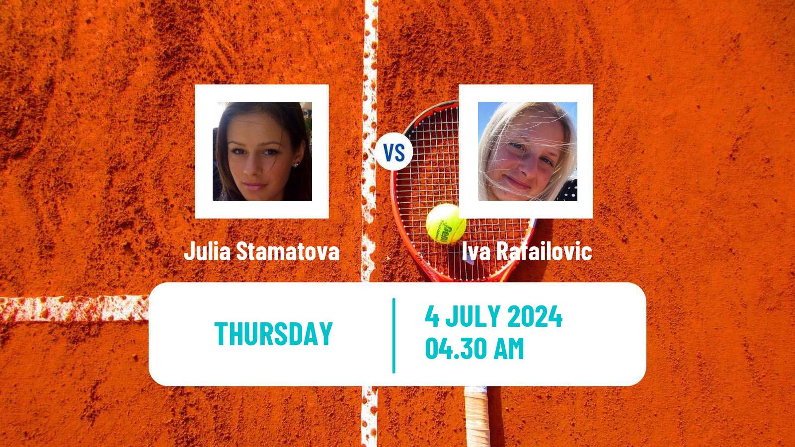 Tennis ITF W15 Kursumlijska Banja 10 Women Julia Stamatova - Iva Rafailovic