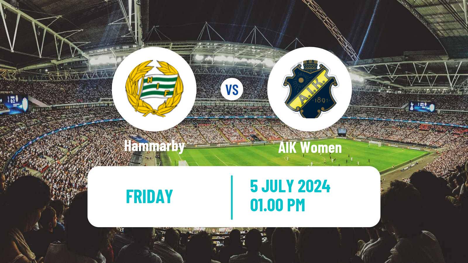 Soccer Swedish Allsvenskan Women Hammarby - AIK