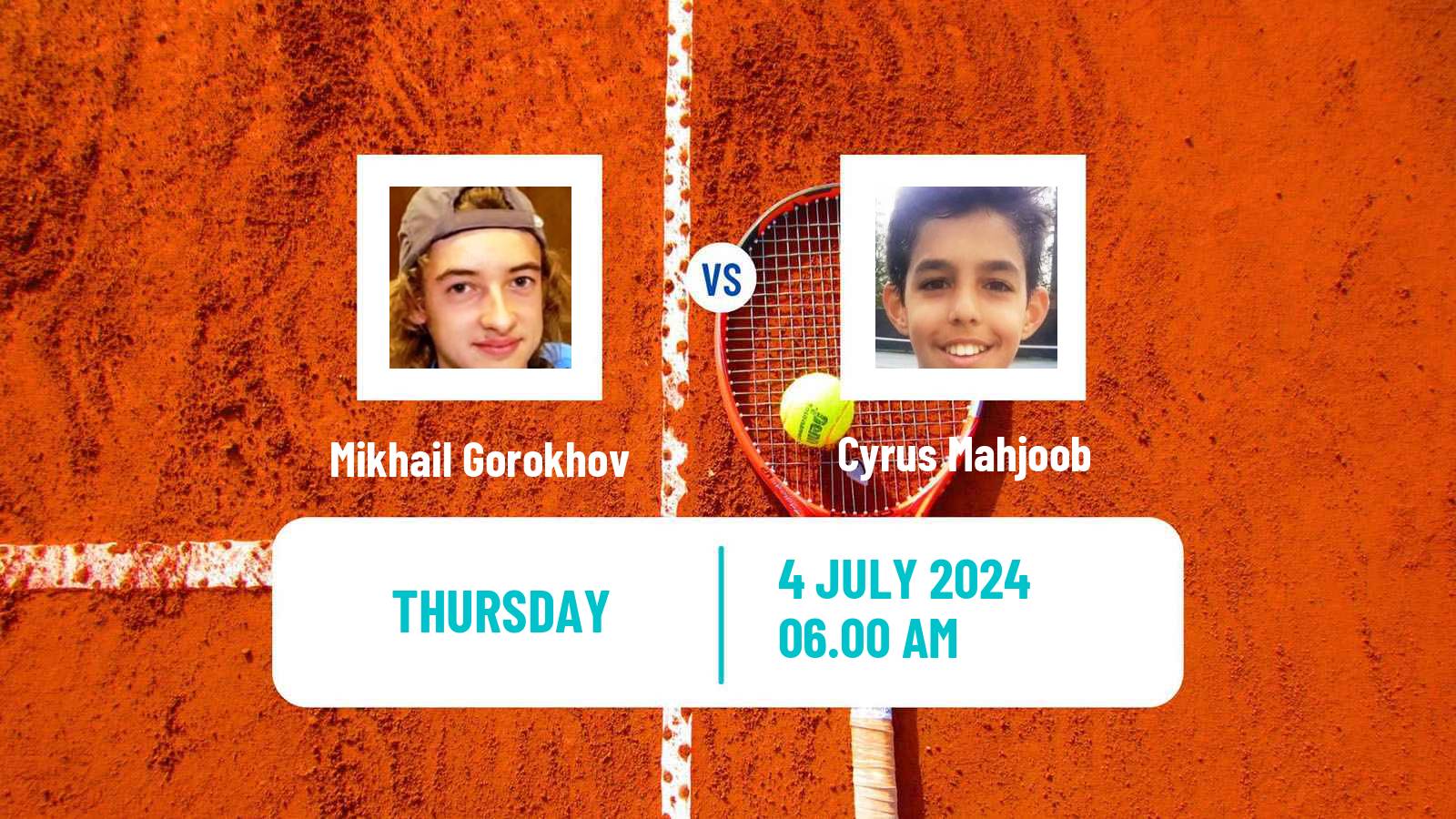 Tennis ITF M15 Monastir 27 Men Mikhail Gorokhov - Cyrus Mahjoob