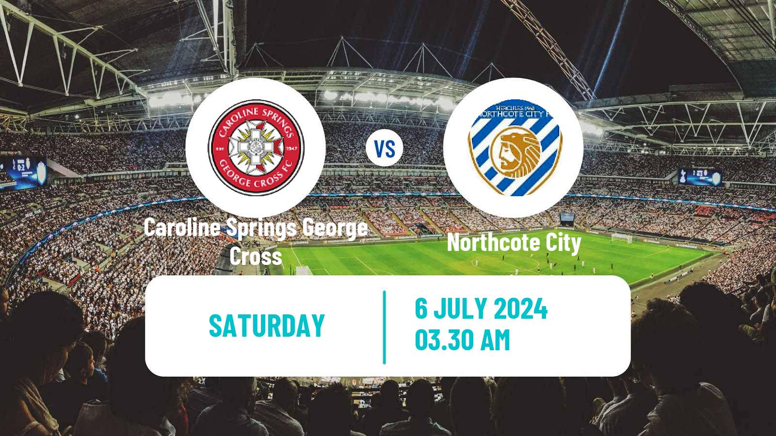 Soccer Australian Victoria Premier League Caroline Springs George Cross - Northcote City