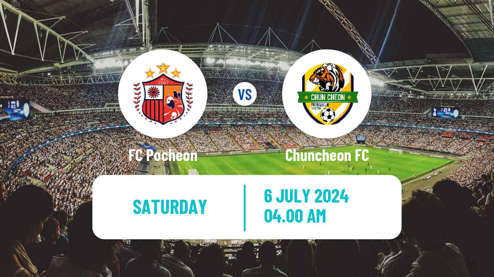 Soccer South Korean K3 League Pocheon - Chuncheon