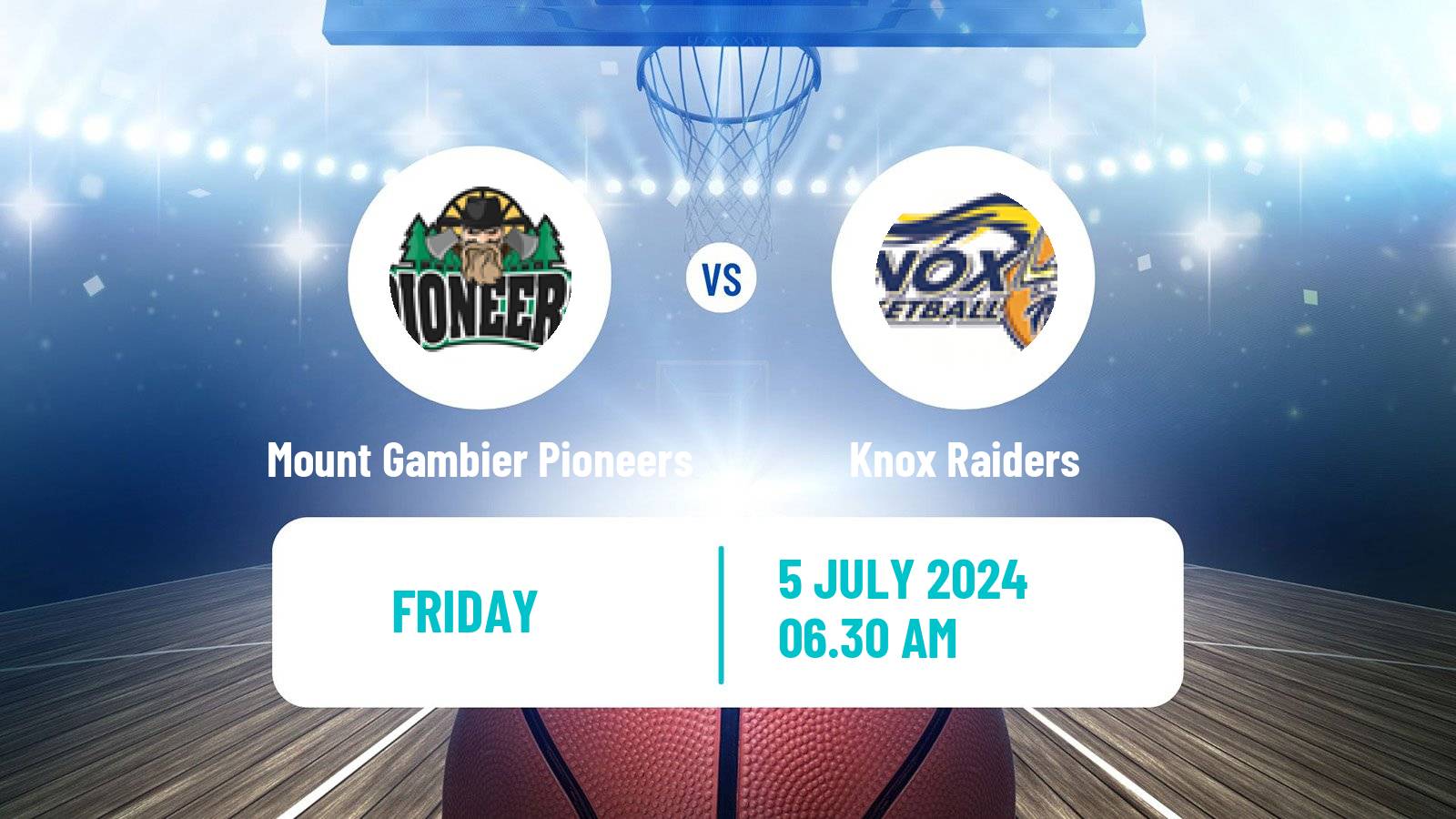 Basketball Australian NBL1 South Mount Gambier Pioneers - Knox Raiders