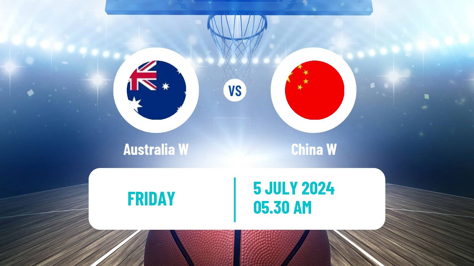 Basketball Friendly International Basketball Women Australia W - China W