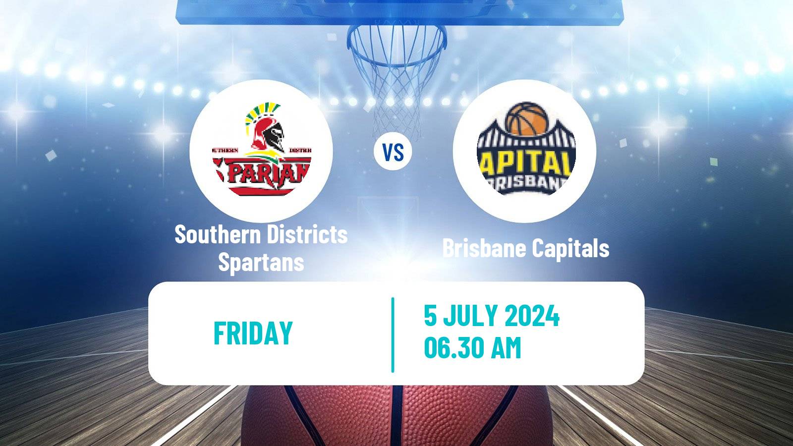 Basketball Australian NBL1 North Southern Districts Spartans - Brisbane Capitals