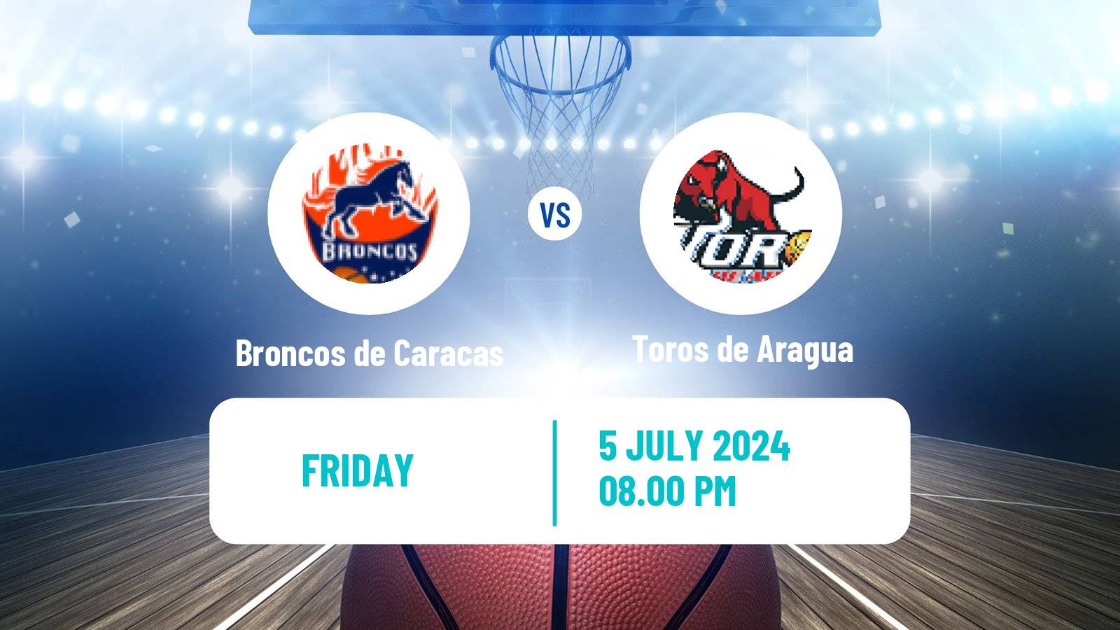 Basketball Venezuelan Superliga Basketball Broncos de Caracas - Toros de Aragua