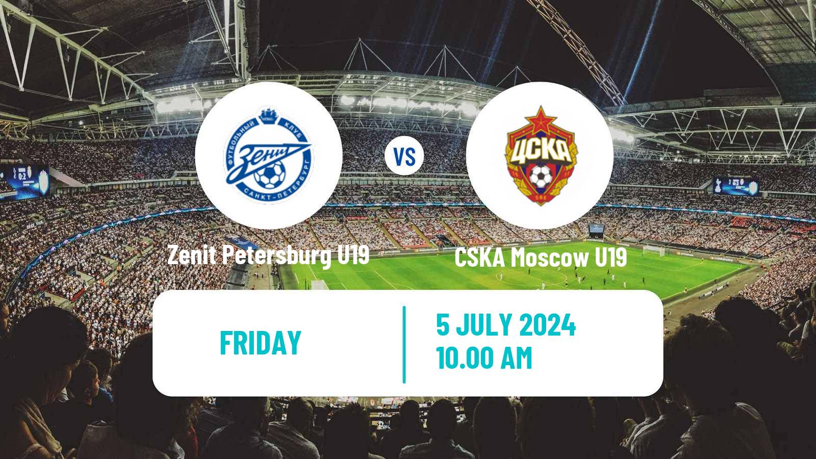 Soccer Russian Youth League Zenit Petersburg U19 - CSKA Moscow U19