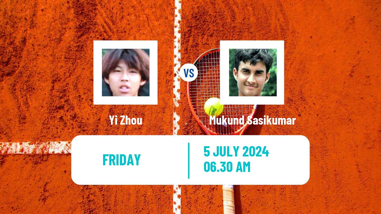 Tennis ITF M15 Tianjin 2 Men Yi Zhou - Mukund Sasikumar