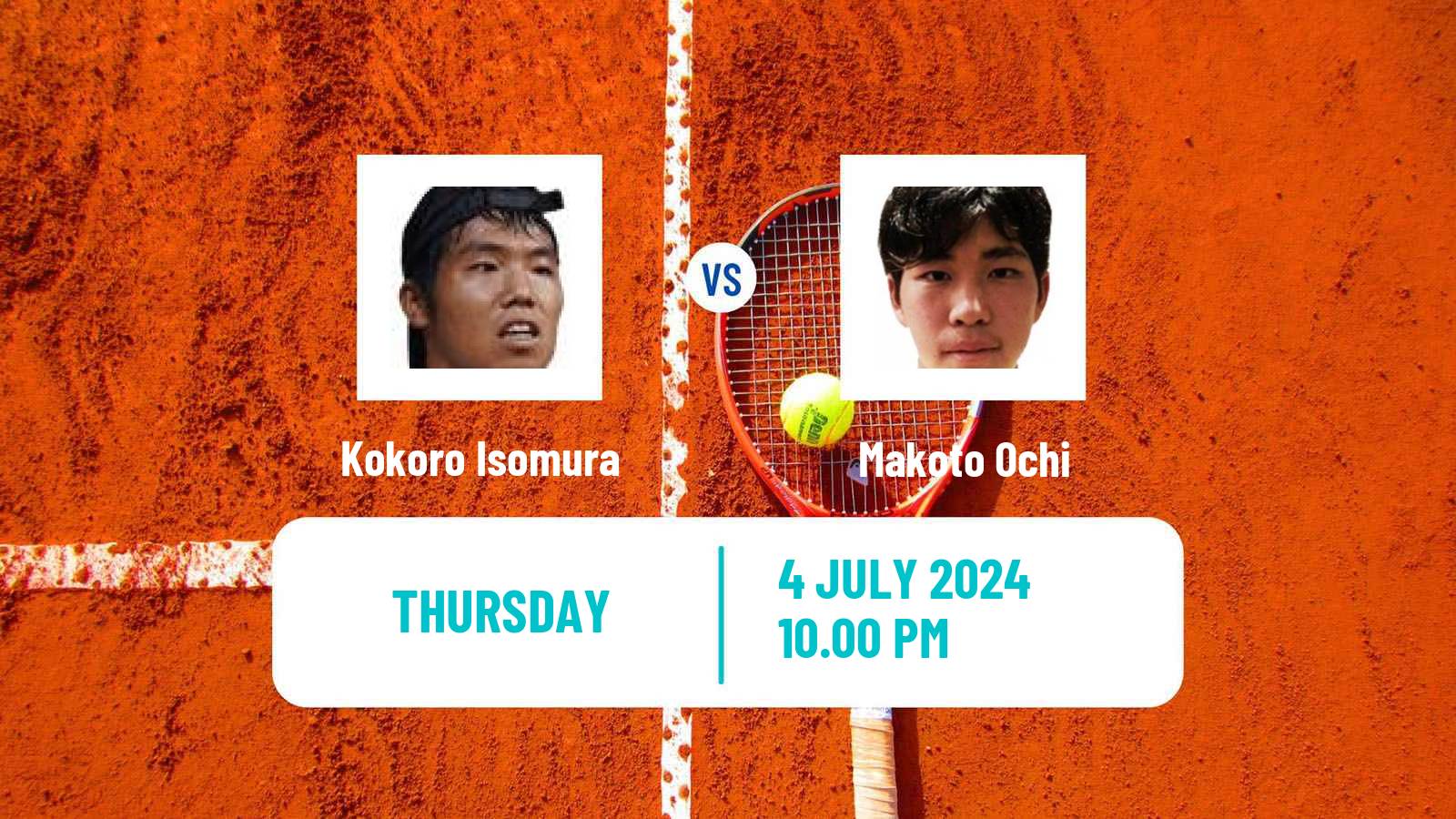 Tennis ITF M15 Tokyo Men Kokoro Isomura - Makoto Ochi