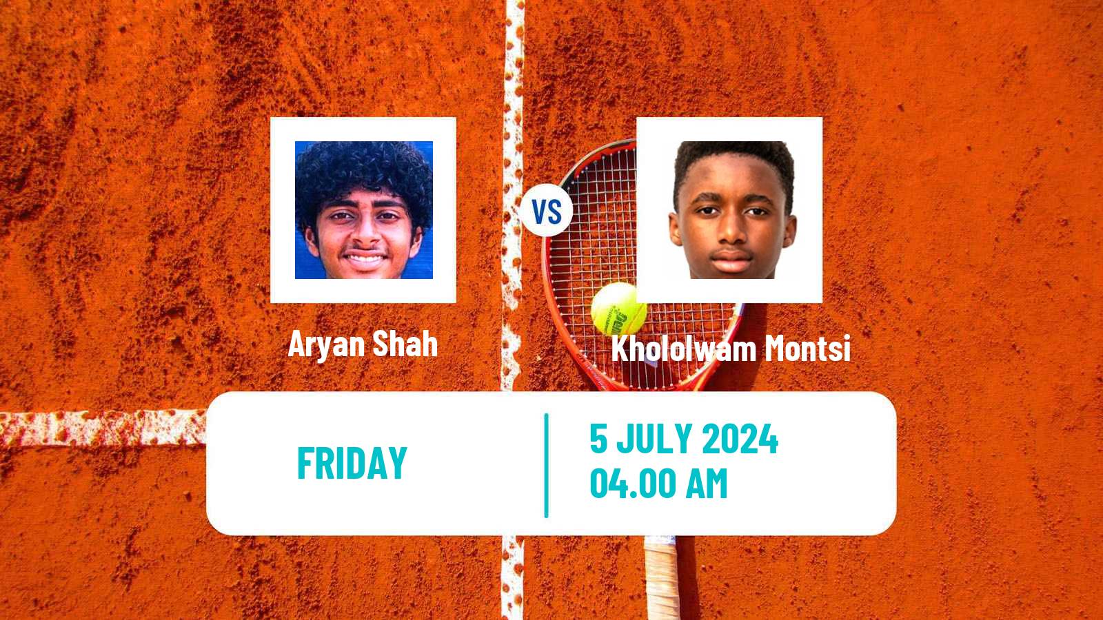 Tennis ITF M15 Hillcrest 2 Men Aryan Shah - Khololwam Montsi