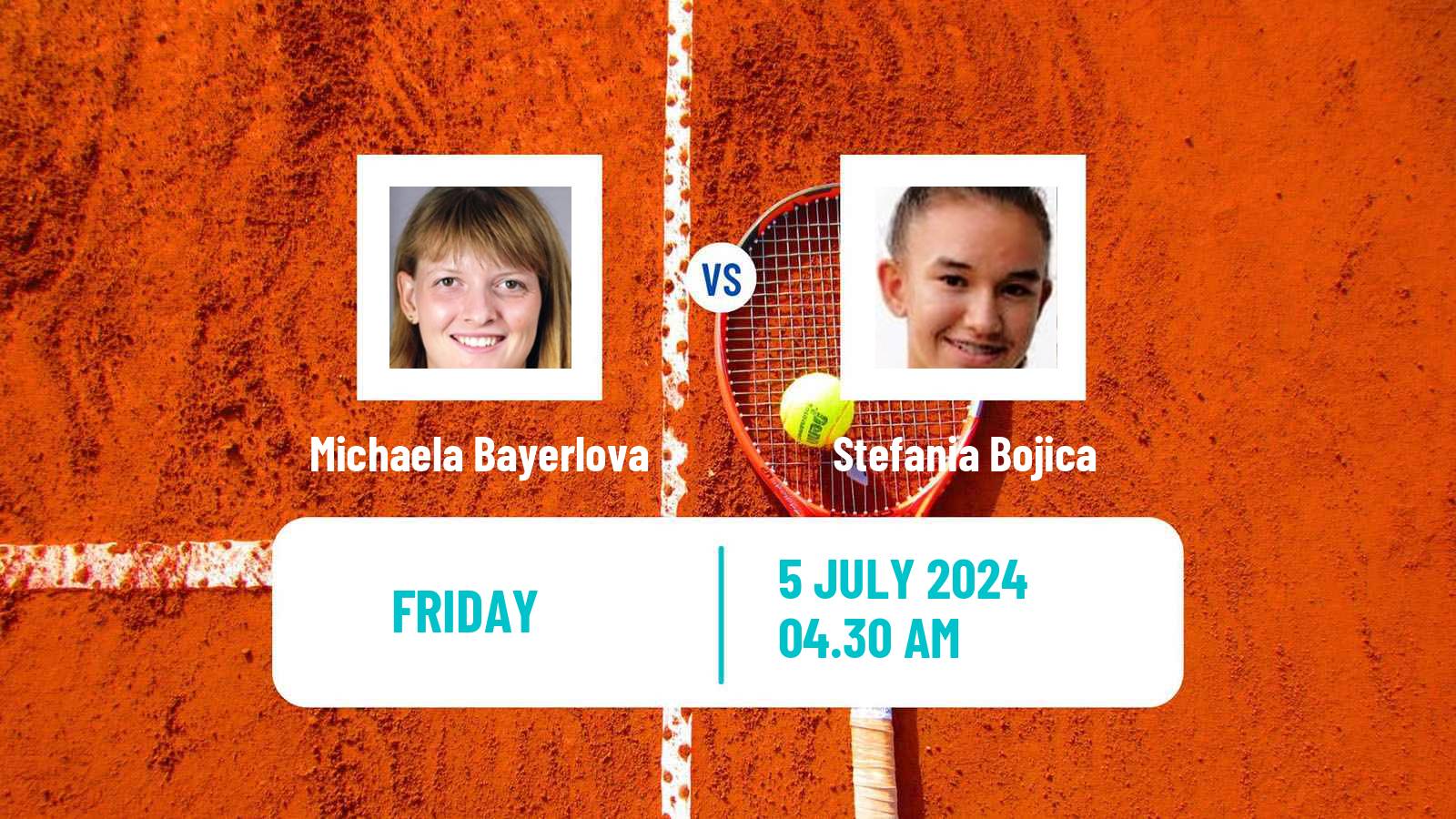 Tennis ITF W15 Kursumlijska Banja 10 Women Michaela Bayerlova - Stefania Bojica