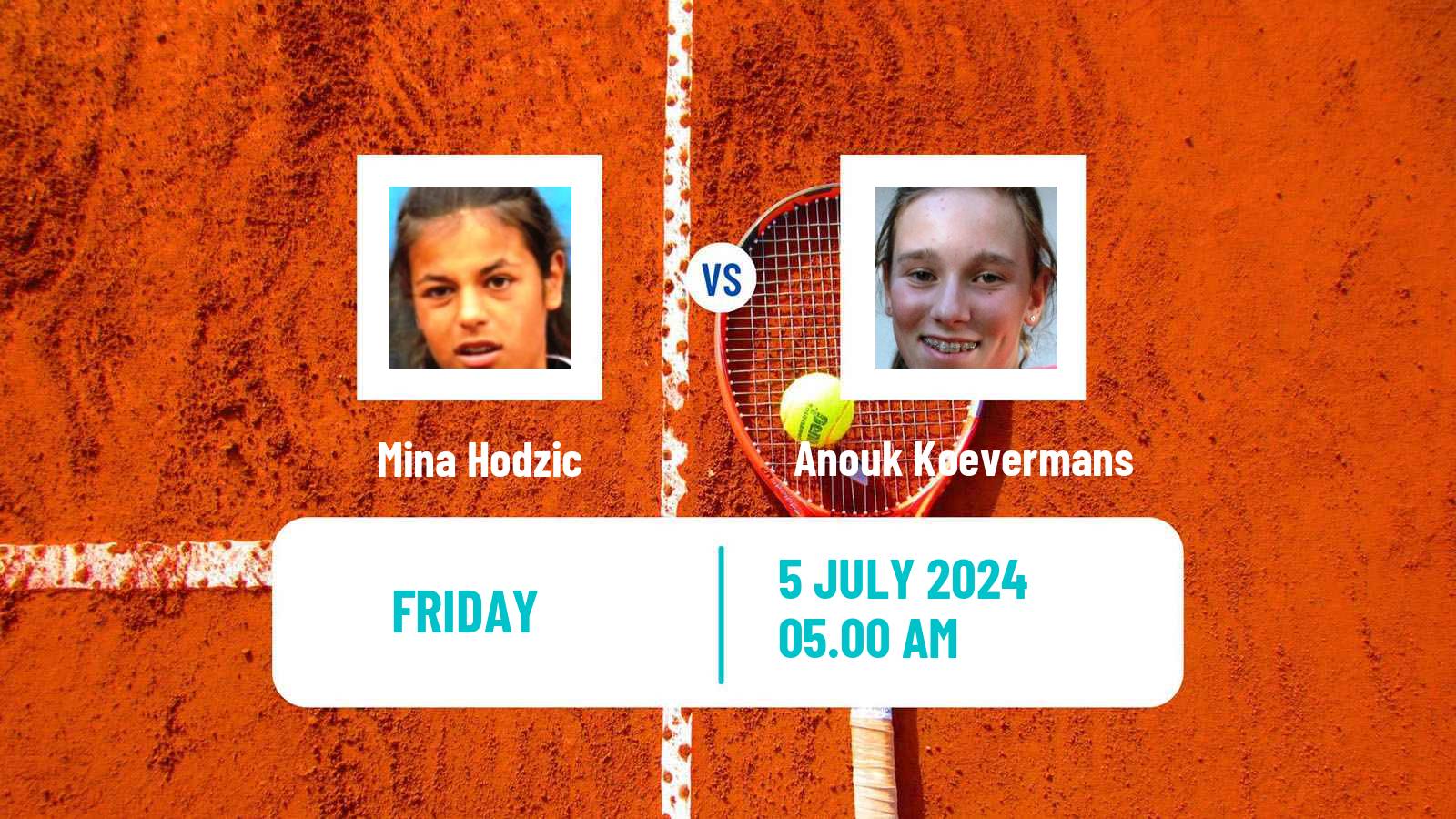 Tennis ITF W35 Amstelveen Women Mina Hodzic - Anouk Koevermans