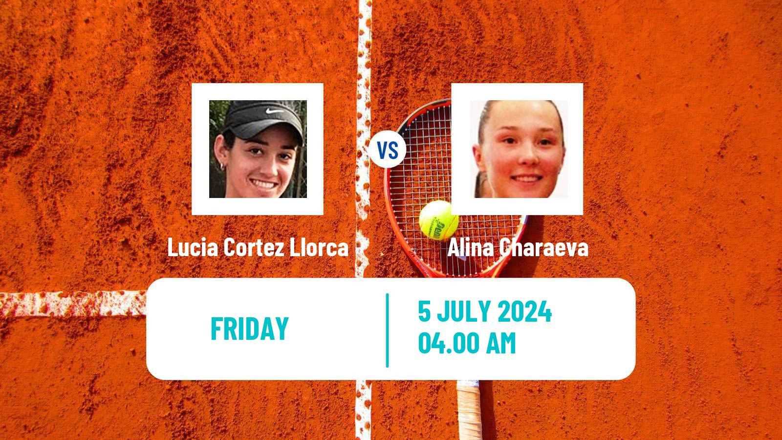 Tennis ITF W35 Getxo Women Lucia Cortez Llorca - Alina Charaeva