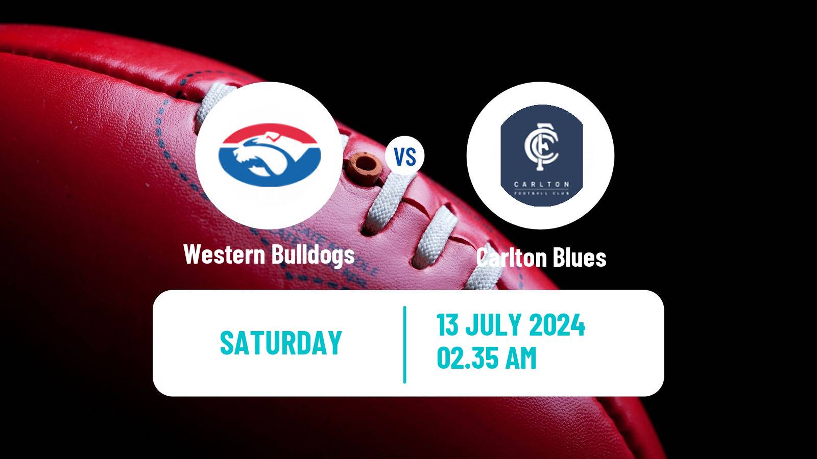 Aussie rules AFL Western Bulldogs - Carlton Blues