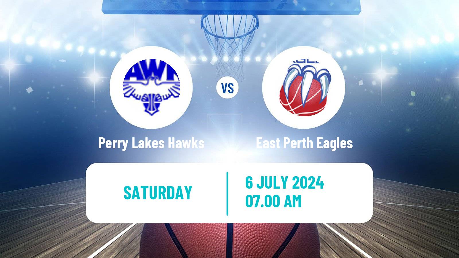 Basketball Australian NBL1 West Perry Lakes Hawks - East Perth Eagles