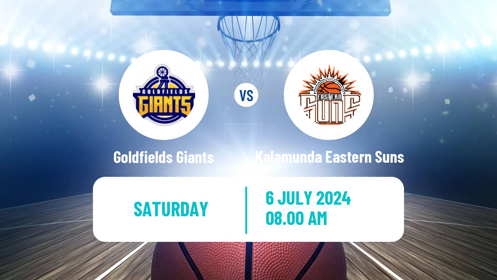 Basketball Australian NBL1 West Goldfields Giants - Kalamunda Eastern Suns