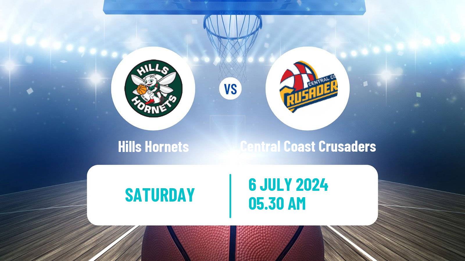 Basketball Australian NBL1 East Hills Hornets - Central Coast Crusaders