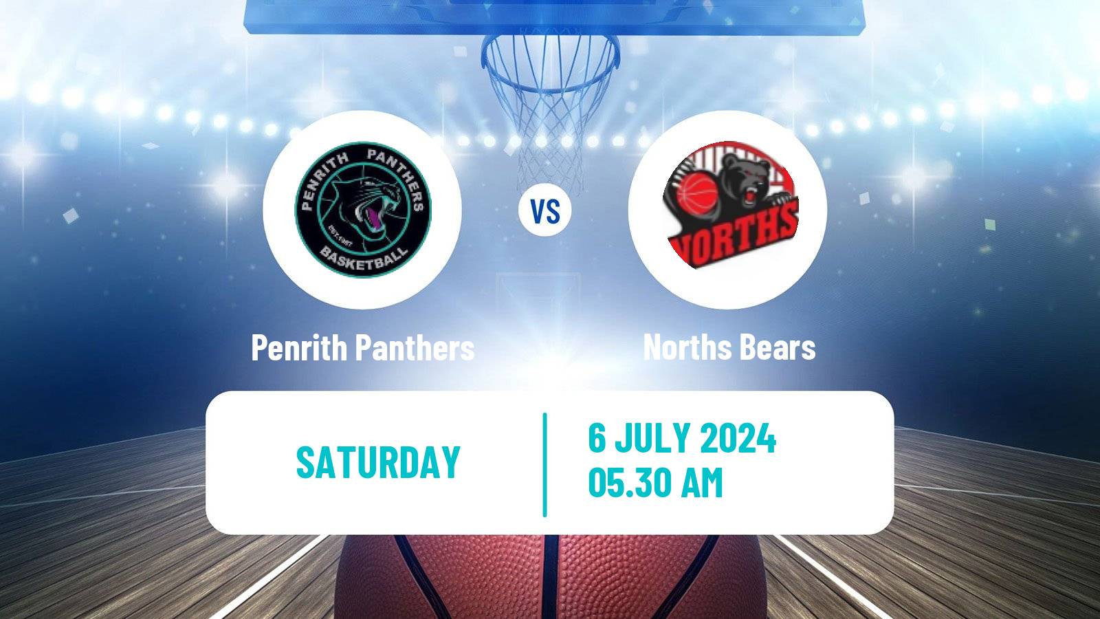 Basketball Australian NBL1 East Penrith Panthers - Norths Bears