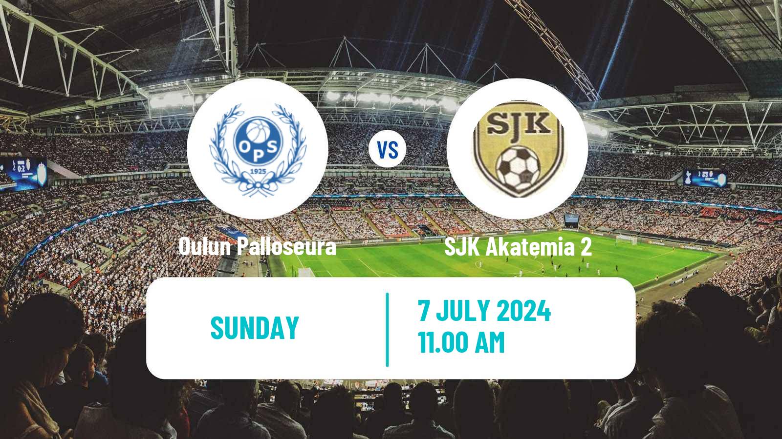 Soccer Finnish Kakkonen Group C Oulun Palloseura - SJK Akatemia 2