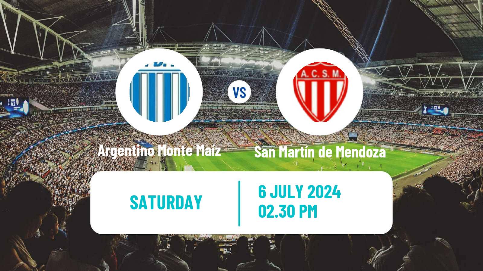 Soccer Argentinian Torneo Federal Argentino Monte Maíz - San Martín de Mendoza