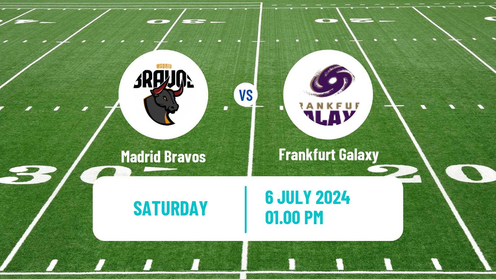 American football European League of American Football Madrid Bravos - Frankfurt Galaxy