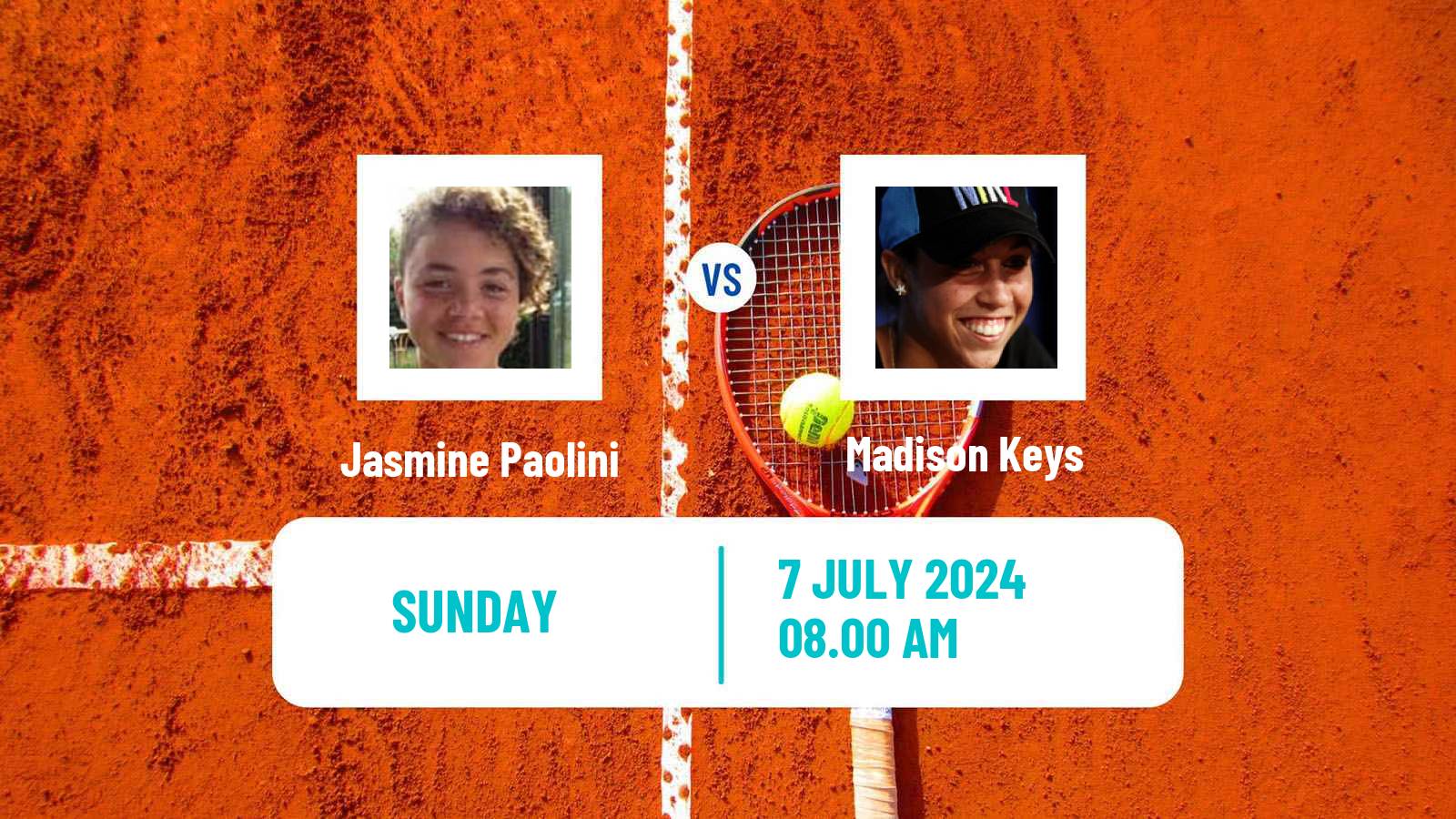 Tennis WTA Wimbledon Jasmine Paolini - Madison Keys