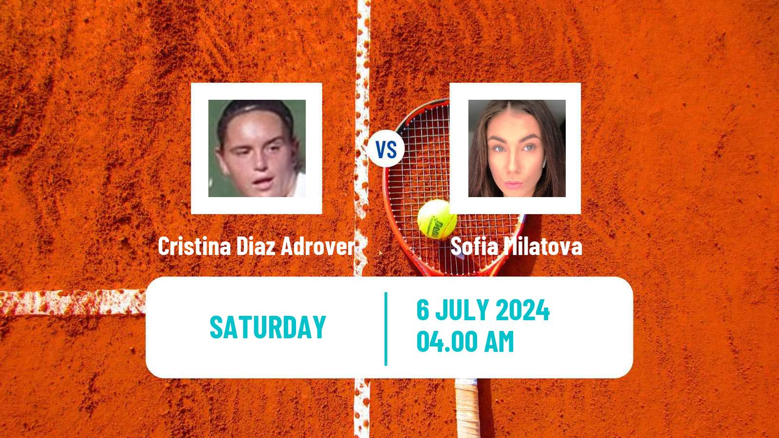 Tennis ITF W15 Mogyorod Women Cristina Diaz Adrover - Sofia Milatova