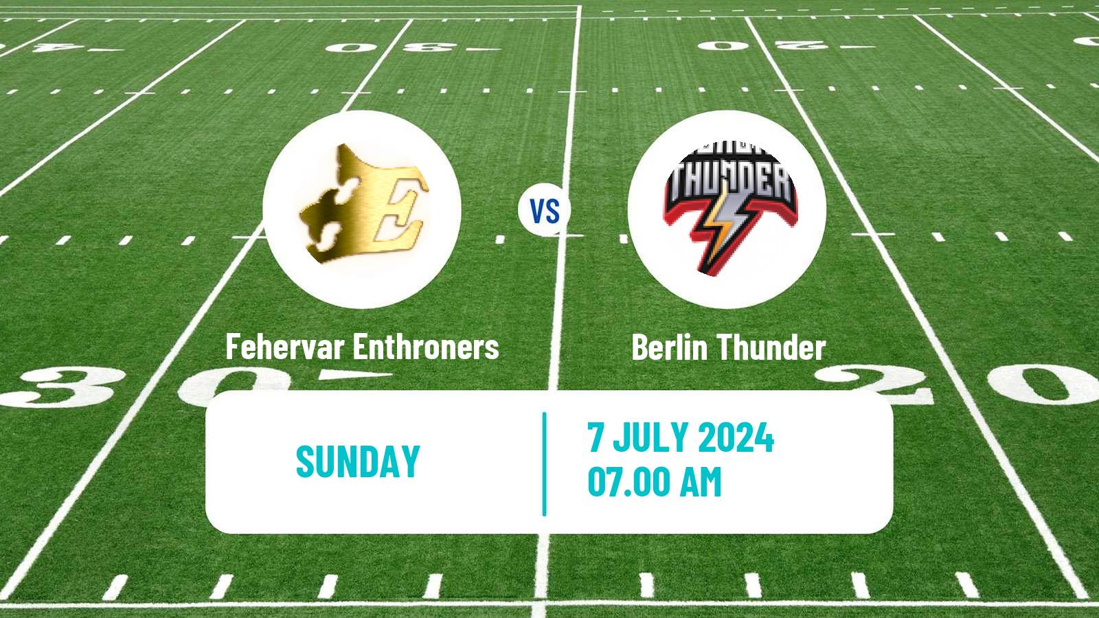 American football European League of American Football Fehervar Enthroners - Berlin Thunder
