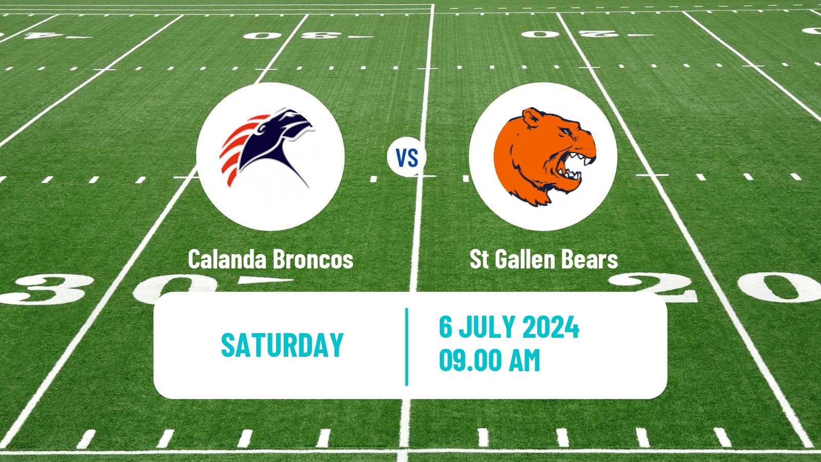 American football Swiss NLA American Football Calanda Broncos - St Gallen Bears