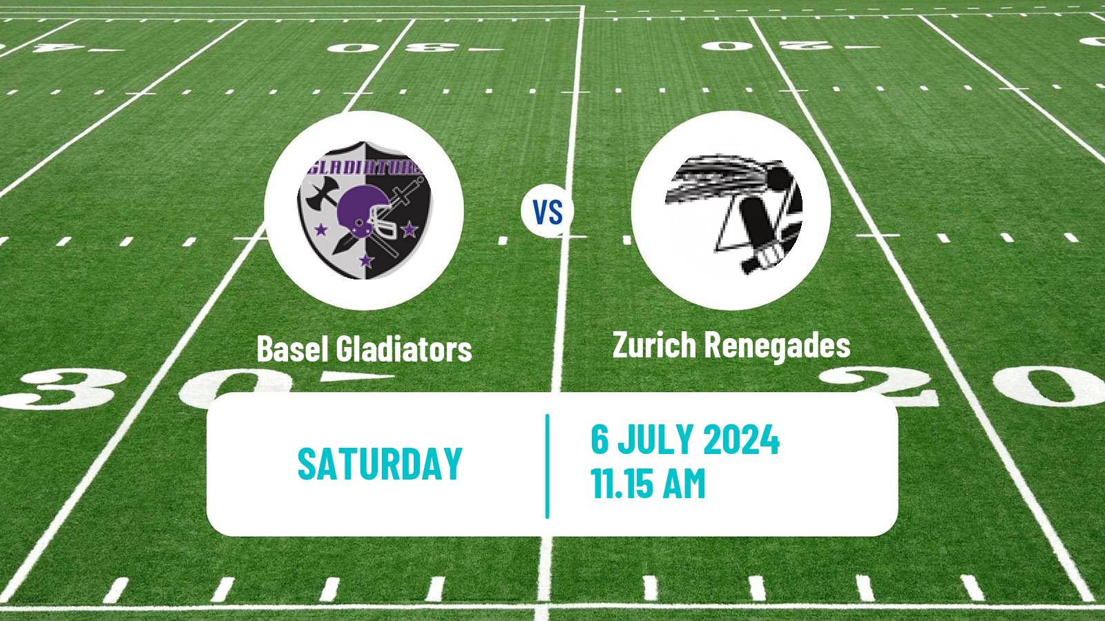 American football Swiss NLA American Football Basel Gladiators - Zurich Renegades