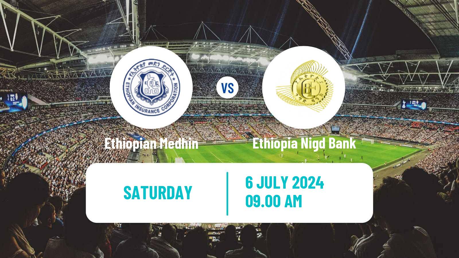Soccer Ethiopian Premier League Ethiopian Medhin - Ethiopia Nigd Bank