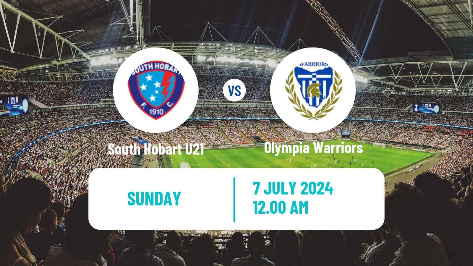 Soccer Australian Tasmania Southern Championship South Hobart U21 - Olympia Warriors
