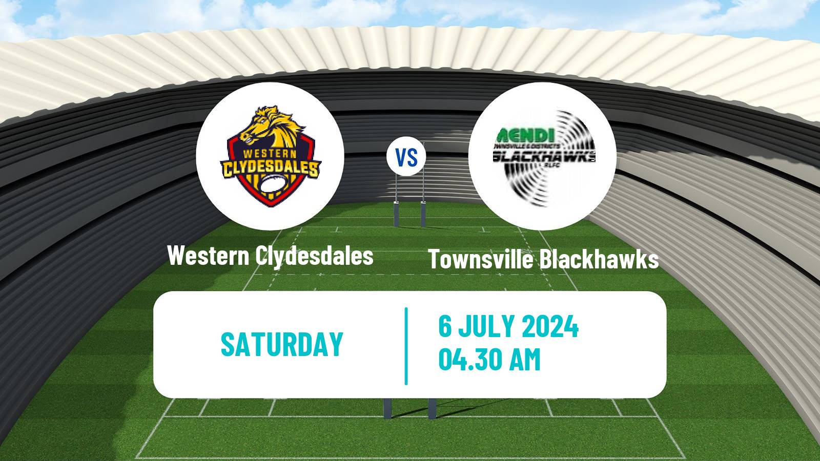 Rugby league Australian Queensland Cup Western Clydesdales - Townsville Blackhawks