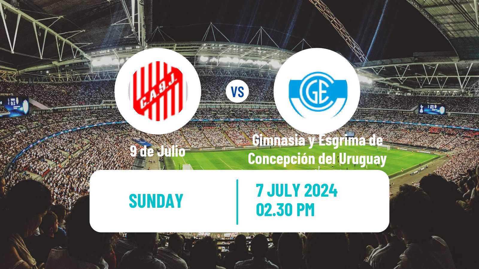 Soccer Argentinian Torneo Federal 9 de Julio - Gimnasia y Esgrima de Concepción del Uruguay