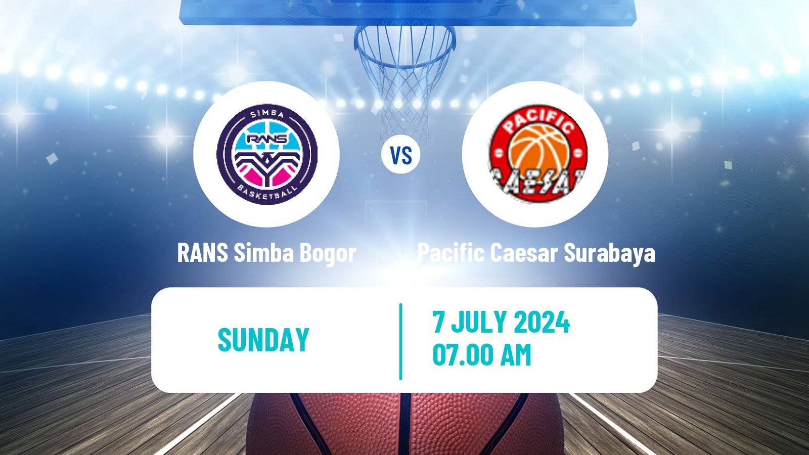 Basketball Indonesian IBL RANS Simba Bogor - Pacific Caesar Surabaya